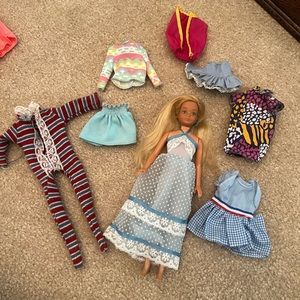 Vintage Twist and Turn Skipper Barbie Doll in First Dance Dress Plus Outfits!